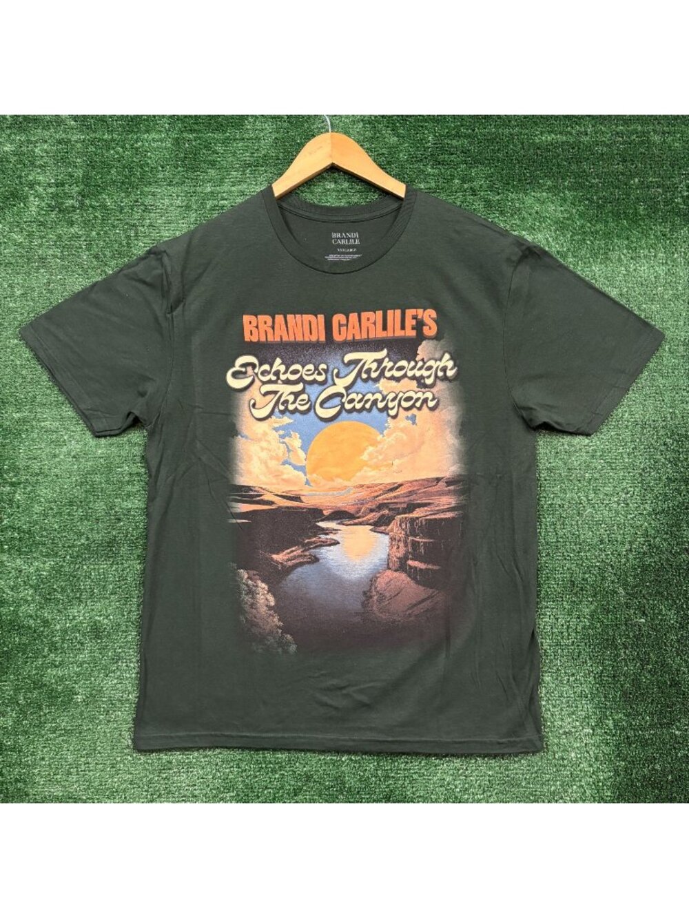 Brandi Carlile Echoes Through the Canyon Green T-Shirt Size XXXL